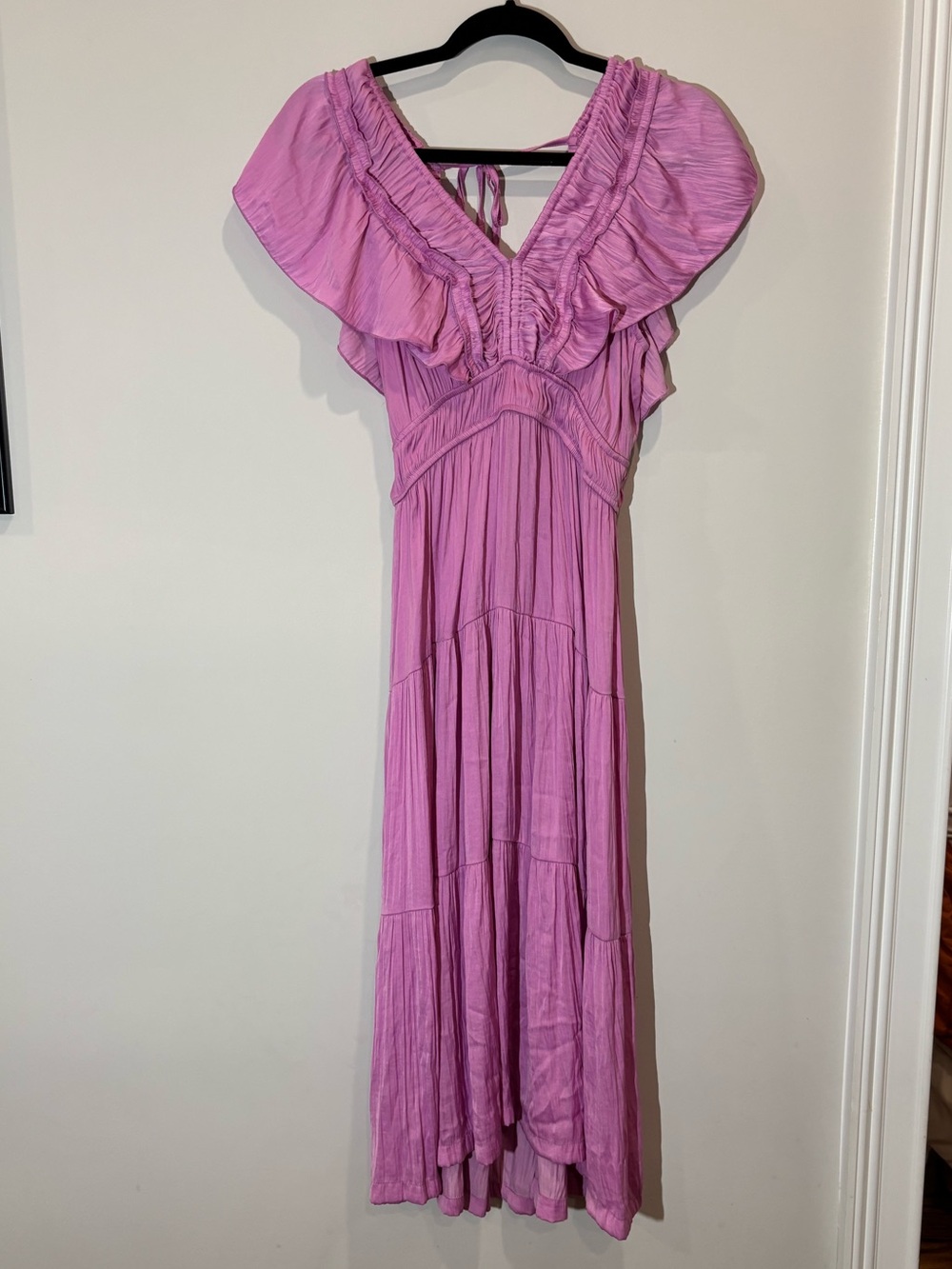 Joie Lavender Ruffle Maxi Dress